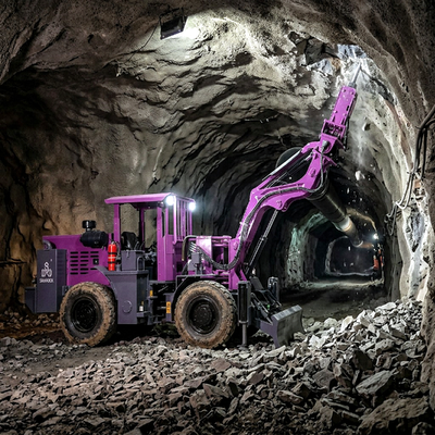 Kwaliteit  Dust Removal Mining Tunnel Drilling Rig Rock Breaking and Scaling Functions Underground Scaling Drilling Machine Fabriek