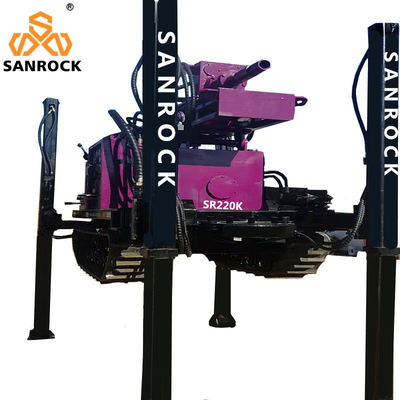 Hydraulische boormachine voor waterputten voor 220 m boordiepte en 140-320 mm diameter