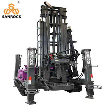 Crawler Water Well Drilling Rig Hydraulisch Boorgat 250m Diepwater Boormachine