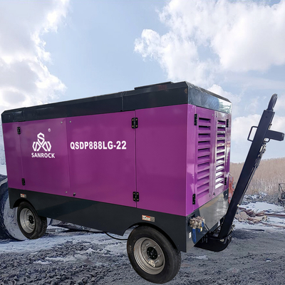 Schroefluchtcompressor Dieselmachine Kracht 194kw Schroef aandrijving Luchtcompressor Mobiele luchtcompressor te koop
