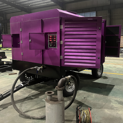 Draagbare schroefluchtcompressor Mijnbouwmachine Dieselmotor Hoogdrukluchtcompressor