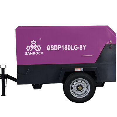 Mini roterende schroefcompressor voor lucht, hoge prestaties, mobiele schroefcompressor