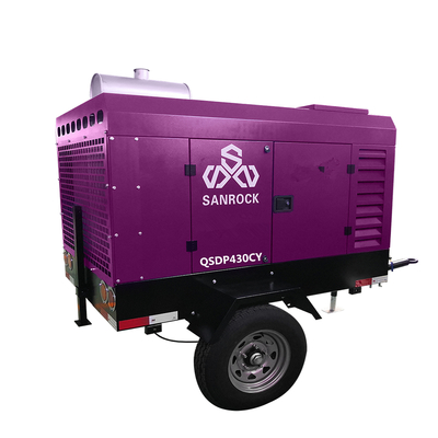 Mijnbouw Diesel schroef luchtcompressor machine kleine draagbare roterende schroef luchtcompressor