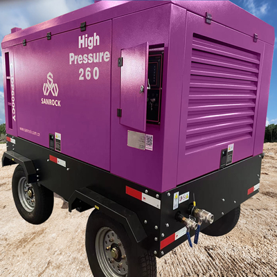 Mobiele roterende schroef luchtcompressor apparatuur Hoogdrukmachine