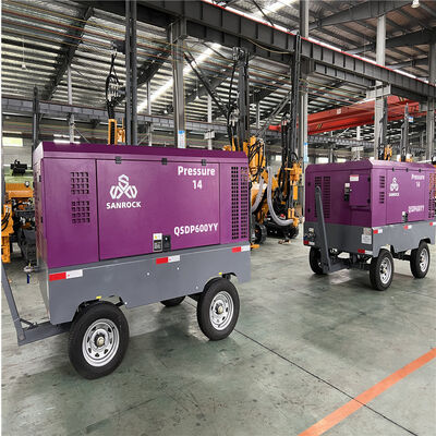 Schroefluchtcompressor Diesel Aangedreven Roterende Luchtcompressor Machine Draagbare Luchtcompressor