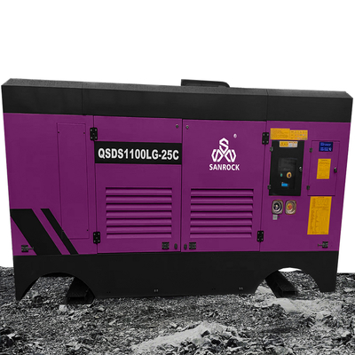 Hoogdruk dieseldreven mijnbouw schroef luchtcompressor machine