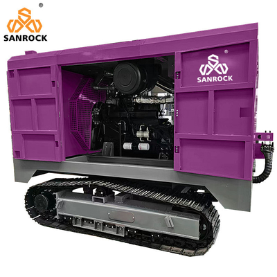 Crawler-schroefluchtscompressor Machine Mining Diesel motor Rotary-schroefluchtscompressor