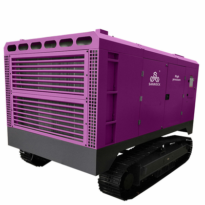 Crawler-schroefluchtscompressor Machine Mining Diesel motor Rotary-schroefluchtscompressor