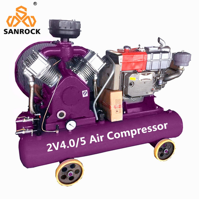 Verwisselbare luchtcompressormachine Draagbare dieselmotor Mini zuigerluchtcompressor