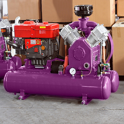 Mini luchtcompressor Industriële luchtcompressor Machine Gordel aangedreven zuigerluchtcompressor