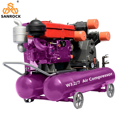 Verwisselbare luchtcompressormachine Draagbare dieselmotor Mini zuigerluchtcompressor