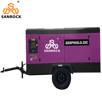 Stage III Emission Standard Screw Air Compressor Equipment voor mijnbouw bij druk van 20 bar