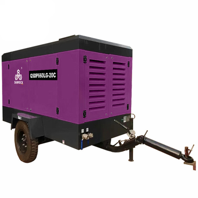 300L tweefasige compressie-luchtcompressor met dieselschroef voor de mijnbouw