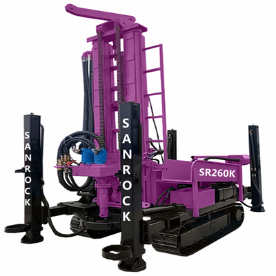 Crawler Water Well Drilling Rig Hydraulische boorgat boremachine met 3,0m boorstaaf