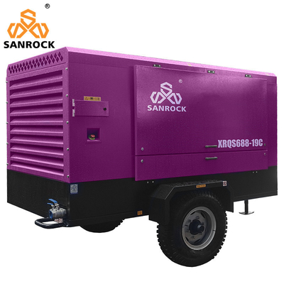 300L tank Diesel schroef luchtcompressor mijnbouw draagbare compressor 4470*1960*2535mm Grootte