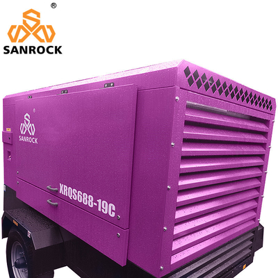 300L tank Diesel schroef luchtcompressor mijnbouw draagbare compressor 4470*1960*2535mm Grootte