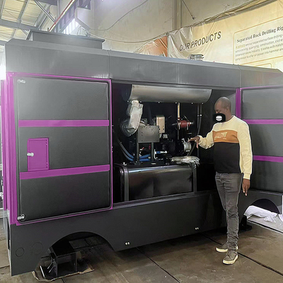 Schroefluchtcompressor waterput luchtcompressor machine draagbare diesel luchtcompressor