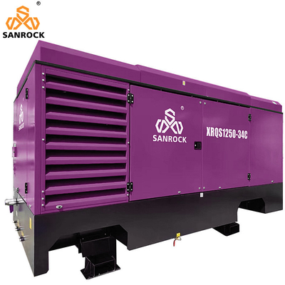 Gepolijste schroefluchtcompressor Draagbare roterende schroefluchtcompressor Machine Mining Air Compressor