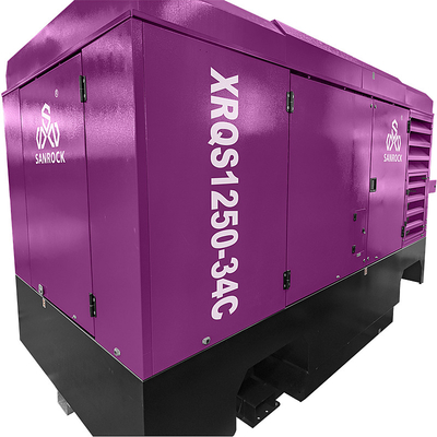 Gepolijste schroefluchtcompressor Draagbare roterende schroefluchtcompressor Machine Mining Air Compressor