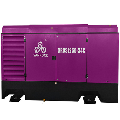 Gepolijste schroefluchtcompressor Draagbare roterende schroefluchtcompressor Machine Mining Air Compressor