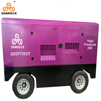 Mobiel schroefluchtscompressor Diesel aangedreven schroeftype luchtcompressor Industriële schroefluchtscompressor machine