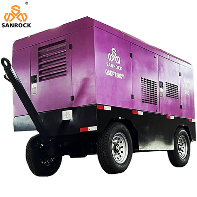 Mobiel schroefluchtscompressor Diesel aangedreven schroeftype luchtcompressor Industriële schroefluchtscompressor machine