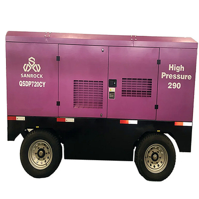Mobiel schroefluchtscompressor Diesel aangedreven schroeftype luchtcompressor Industriële schroefluchtscompressor machine