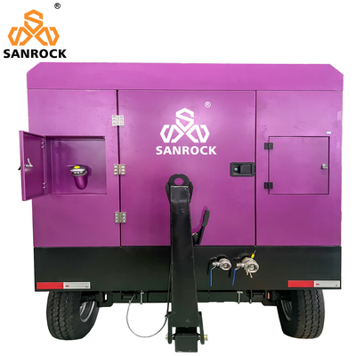Roterende schroeftype Luchtcompressor snelheid 2200 tpm Draagbare schroefluchtcompressor Mijnbouwluchtcompressor machine