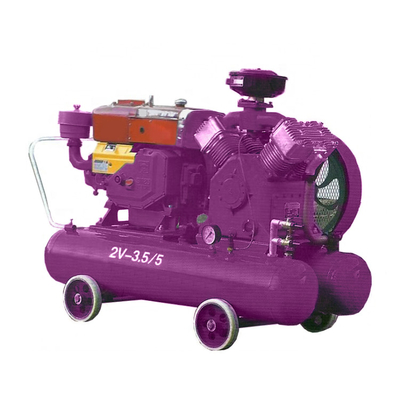Draagbare mini-luchtcompressor 11 kW / 15 kW / 18.5 kW / 22 kW Industriële machine Gordel aangedreven zuigerluchtcompressor