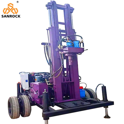 Mini waterboormachine met wielen waterput boormachine diepe put boorapparatuur