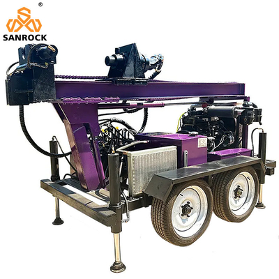 Boormachine voor het boren van waterputten, aanhanger, boorgat, boormachine, mobiele boormachine, hydraulische boormachine voor het boren van waterputten