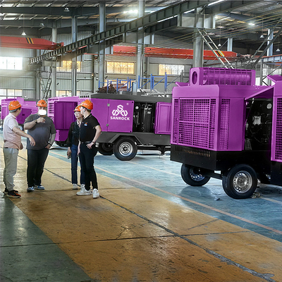 Schroefluchtcompressor waterput boren mobiele schroeftype luchtcompressor machine