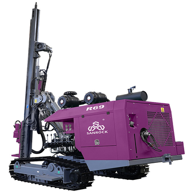 Hard Rock Boormachine Rotary Boorgat 50m Diepte Crawler Boormachine