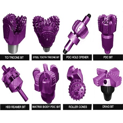 PDC-boorbeitel met 6 bladen, diamantgesteente boorbeitels, stalen behuizing PDC-boorbeitel te koop