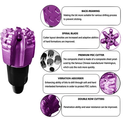 Hoogmanganes staal PDC boorstuk Olieveld boorstuk Vierkant Taper API PDC boorstuk