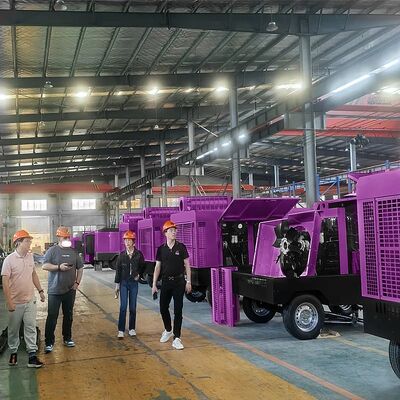 Low Noise  Motor 25bar Draagbare Diesel schroef luchtcompressor voor de mijnbouw