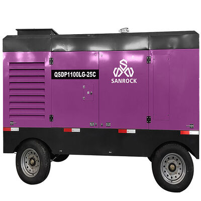 Low Noise  Motor 25bar Draagbare Diesel schroef luchtcompressor voor de mijnbouw