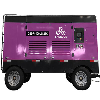 Low Noise  Motor 25bar Draagbare Diesel schroef luchtcompressor voor de mijnbouw