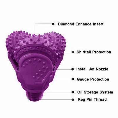 Tricone Rock Bit Olieveld Boorgereedschap Wolframcarbide Roller Cone Boor