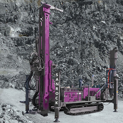 Reverse circulation boorplatform met 132 kW dieselvermogen voor 500 m boordiepte en hydraulische besturing