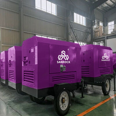 Schroefluchtcompressor met 2 wielen hogedruk luchtcompressormachine kleine luchtcompressor