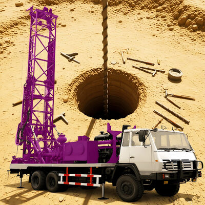 Groundwater Well Drilling Equipment Robuuste prestaties Truck Mounted Water Well Drilling Rig Machine