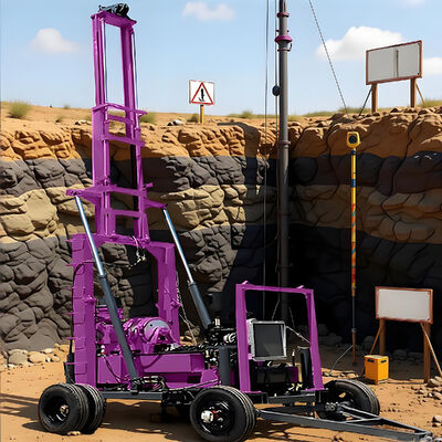 Hydraulic Diamond Core Drilling Rig 600m Depth Geological Exploration Trailer Mounted Core Drilling Machine