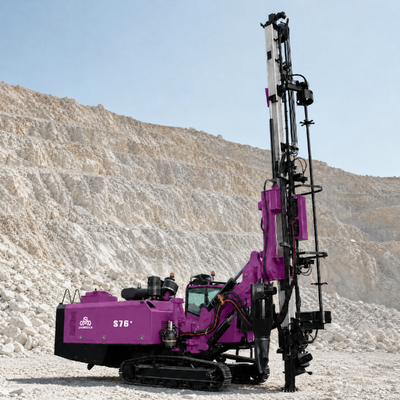 Crawler Drilling Rig Machine Water Cooled Turbo Engine More Power Consumes Less Fuel Hydraulic DTH Drilling Rig