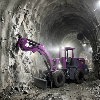 Tunnelboormachine met telescopische arm en kantelbare breekkop voor ondergrondse boormachine